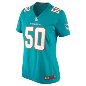 Mohamed Kamara Miami Dolphins Nike Women's  Game Jersey -  Aqua photo 2 Jersey4u