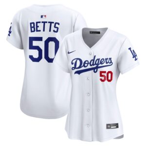 Mookie Betts Los Angeles Dodgers Nike Women's Home Limited Jersey – White photo 1 Jersey4u