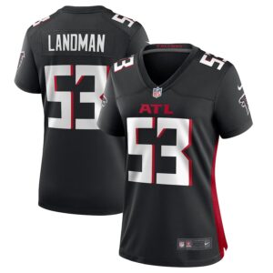 Nate Landman Atlanta Falcons Nike Women's Team Game Jersey -  Black photo 1 Jersey4u