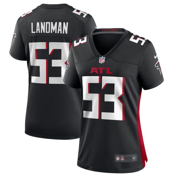 Nate Landman Atlanta Falcons Nike Women's Team Game Jersey -  Black photo 1 Jersey4u