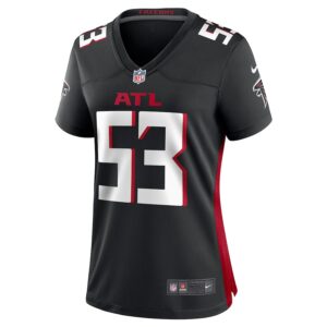 Nate Landman Atlanta Falcons Nike Women's Team Game Jersey -  Black photo 2 Jersey4u