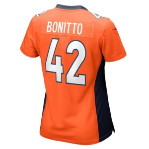 Nik Bonitto Denver Broncos Nike Women's Game Player Jersey - Orange photo 3 Jersey4u