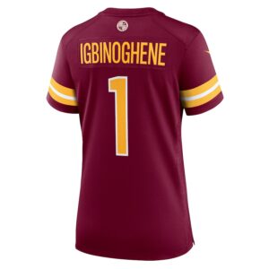 Noah Igbinoghene Washington Commanders Nike Women's  Game Jersey -  Burgundy photo 3 Jersey4u