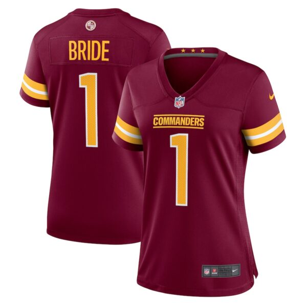 Number 1 Bride Washington Commanders Nike Women's Game Jersey - Burgundy photo 1 Jersey4u