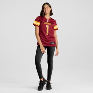 Number 1 Bride Washington Commanders Nike Women's Game Jersey - Burgundy photo 4 Jersey4u