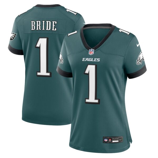 Number 1 Bride Philadelphia Eagles Nike Women's Game Jersey - Midnight Green photo 1 Jersey4u