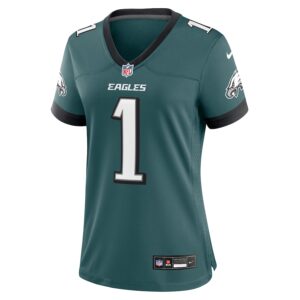 Number 1 Bride Philadelphia Eagles Nike Women's Game Jersey - Midnight Green photo 2 Jersey4u