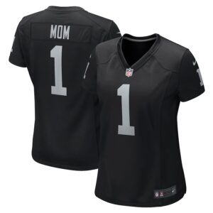 Number 1 Mom Las Vegas Raiders Nike Women's Game Jersey - Black photo 1 Jersey4u