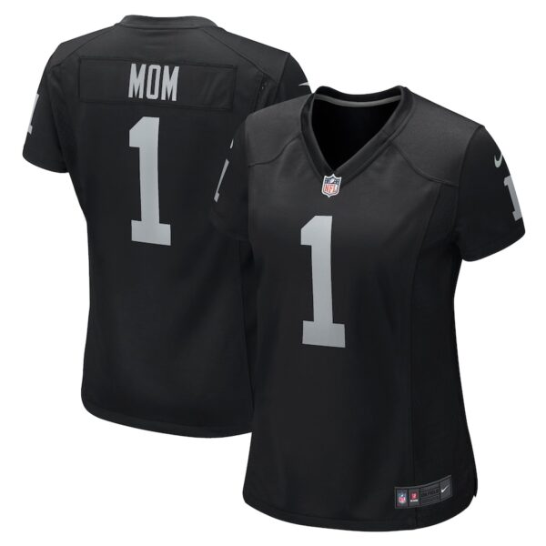 Number 1 Mom Las Vegas Raiders Nike Women's Game Jersey - Black photo 1 Jersey4u