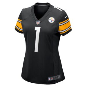Number 1 Mom Pittsburgh Steelers Nike Women's Game Jersey - Black photo 2 Jersey4u