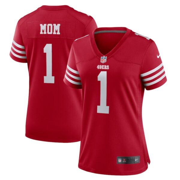 Number 1 Mom San Francisco 49ers Nike Women's Game Jersey - Scarlet photo 1 Jersey4u
