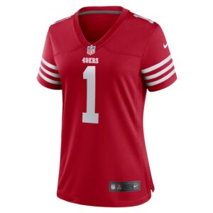 Number 1 Mom San Francisco 49ers Nike Women's Game Jersey - Scarlet photo 2 Jersey4u