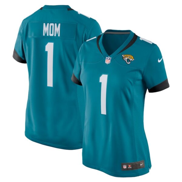 Number 1 Mom Jacksonville Jaguars Nike Women's Game Jersey - Teal photo 1 Jersey4u