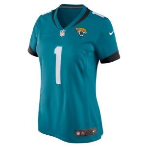 Number 1 Mom Jacksonville Jaguars Nike Women's Game Jersey - Teal photo 2 Jersey4u