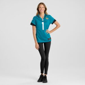 Number 1 Mom Jacksonville Jaguars Nike Women's Game Jersey - Teal photo 4 Jersey4u