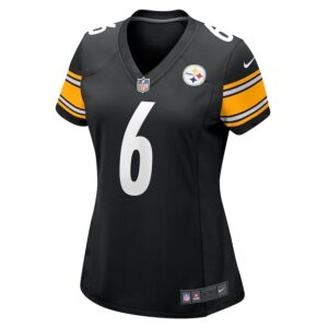 Patrick Queen Pittsburgh Steelers Nike Women's Game Player Jersey - Black photo 2 Jersey4u