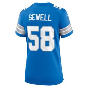 Penei Sewell Detroit Lions Nike Women's Game Jersey - Blue photo 3 Jersey4u