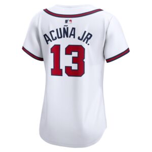 Ronald Acuna Atlanta Braves Nike Women's Home Limited Player Jersey - White photo 3 Jersey4u