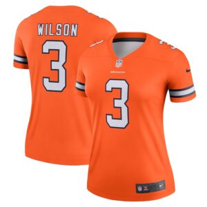 Russell Wilson Denver Broncos Nike Women's Alternate Legend Player Performance Top -  Orange photo 1 Jersey4u