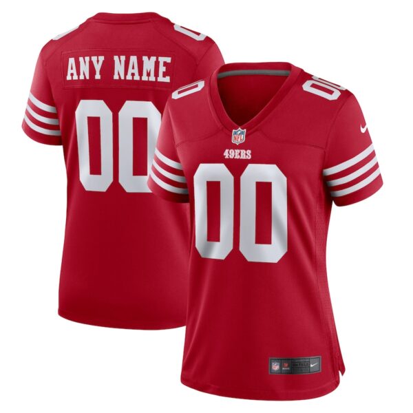 San Francisco 49ers Nike Women's Game Custom Jersey - Scarlet photo 1 Jersey4u