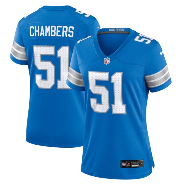 Steele Chambers Detroit Lions Nike Women's Game Jersey -  Blue photo 1 Jersey4u