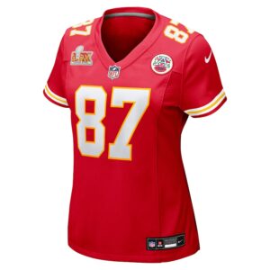 Travis Kelce Kansas City Chiefs Nike Women's Super Bowl LIX Game Jersey - Red photo 2 Jersey4u