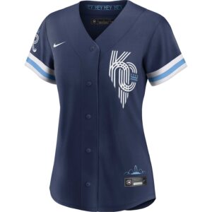 Whit Merrifield Kansas City Royals Nike Women's City Connect Jersey4u Player Jersey - Navy photo 2 Jersey4u