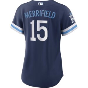 Whit Merrifield Kansas City Royals Nike Women's City Connect Jersey4u Player Jersey - Navy photo 3 Jersey4u