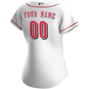Cincinnati Reds Nike Women's Home Jersey4u Custom Jersey - White photo 3 Jersey4u