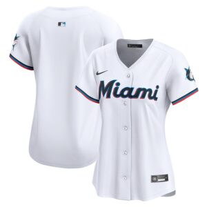 Miami Marlins Nike Women's Home Limited Jersey - White photo 1 Jersey4u