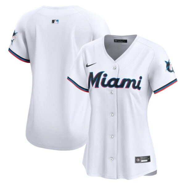 Miami Marlins Nike Women's Home Limited Jersey - White photo 1 Jersey4u