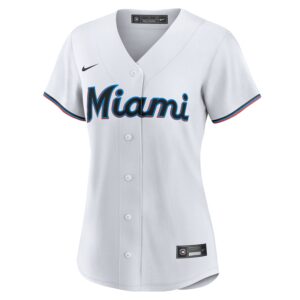 Miami Marlins Nike Women's #1 Mom Home Jersey4u Jersey - White photo 2 Jersey4u