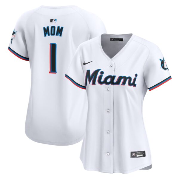 Miami Marlins Nike Women's #1 Mom Home Limited Jersey - White photo 1 Jersey4u