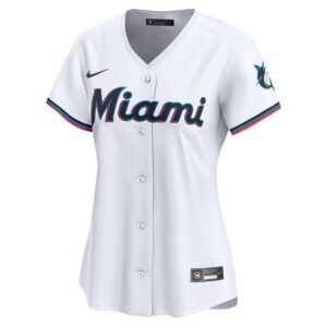 Miami Marlins Nike Women's #1 Mom Home Limited Jersey - White photo 2 Jersey4u