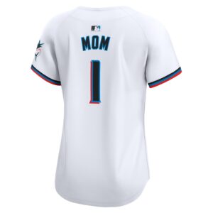 Miami Marlins Nike Women's #1 Mom Home Limited Jersey - White photo 3 Jersey4u