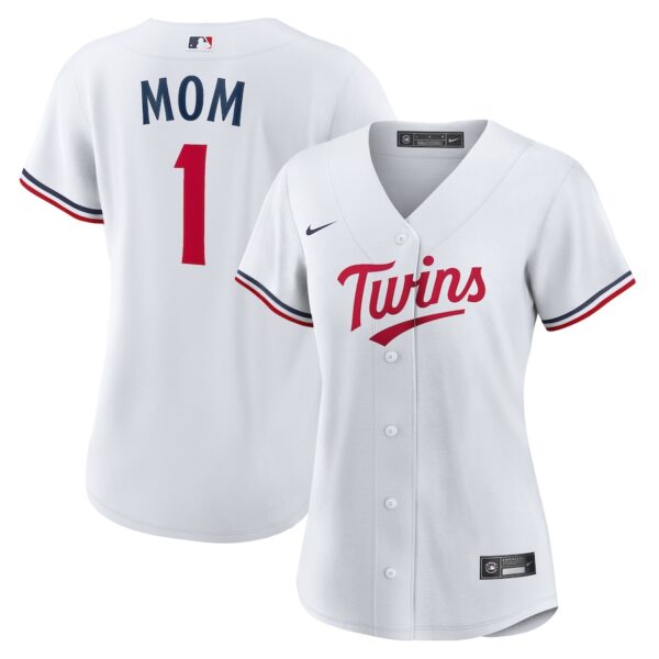 Minnesota Twins Nike Women's #1 Mom Home Jersey4u Jersey - White photo 1 Jersey4u