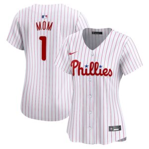 Philadelphia Phillies Nike Women's #1 Mom Home Limited Jersey - White photo 1 Jersey4u