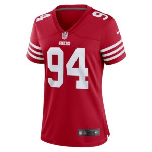 Yetur Gross-Matos San Francisco 49ers Nike Women's Team Game Jersey -  Scarlet photo 2 Jersey4u