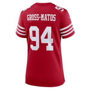 Yetur Gross-Matos San Francisco 49ers Nike Women's Team Game Jersey -  Scarlet photo 3 Jersey4u
