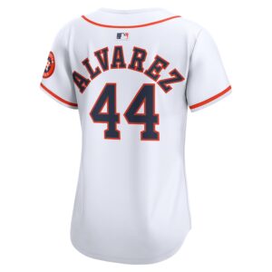 Yordan Alvarez Houston Astros Nike Women's Home Limited Jersey – White photo 3 Jersey4u