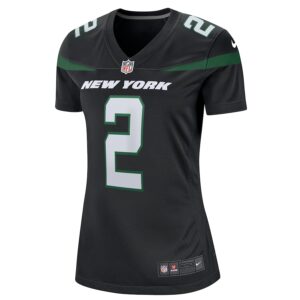 Zach Wilson New York Jets Nike Women's Player Jersey - Black photo 2 Jersey4u