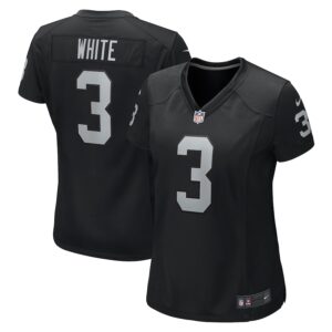 Zamir White Las Vegas Raiders Nike Women's  Game Jersey -  Black photo 1 Jersey4u