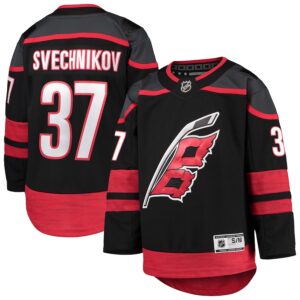 Andrei Svechnikov Carolina Hurricanes Youth Home Premier Player Jersey - Black photo 1 Jersey4u
