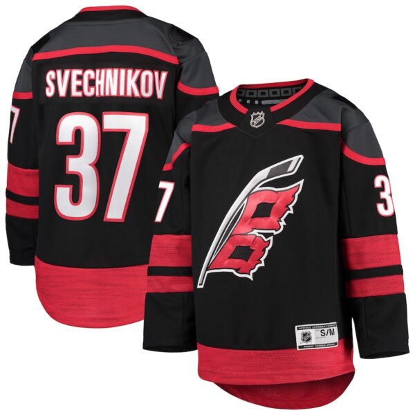 Andrei Svechnikov Carolina Hurricanes Youth Home Premier Player Jersey - Black photo 1 Jersey4u