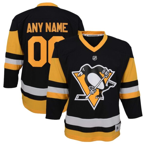 Pittsburgh Penguins Youth Home Jersey4u Custom Jersey - Black photo 1 Jersey4u