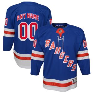 New York Rangers Youth Home Premier Custom Jersey - Blue photo 1 Jersey4u
