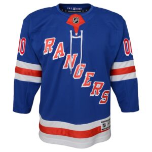 New York Rangers Youth Home Premier Custom Jersey - Blue photo 2 Jersey4u