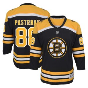 David Pastrnak Boston Bruins Youth  Home Jersey4u Player Jersey - Black photo 1 Jersey4u