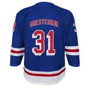 Igor Shesterkin New York Rangers Youth Home Premier Player Jersey - Blue photo 3 Jersey4u