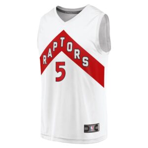 Immanuel Quickley Toronto Raptors Jersey4u Youth Fast Break Player Jersey - Association Edition - White photo 2 Jersey4u